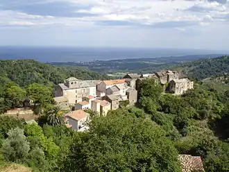 A view of the hamlet of Orneto