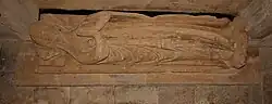 Early 14th century stone effigy of lady in St Mary's parish church