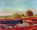 Turf cutting (oil on ply wood, 1921)