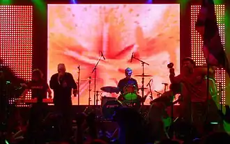 The band onstage