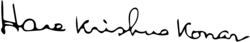 Signature of Hare Krishna Konar