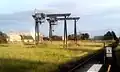 Disused crane at the up end of the station, November 2012
