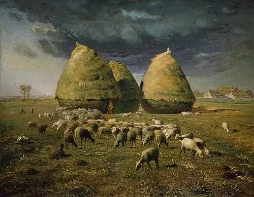 Haystacks: Autumn, c. 1874, oil on canvas, Metropolitan Museum of Art
