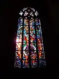 Contemporary stained glass window installation