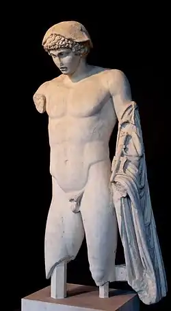 Hermes, 1st-century B.C.E. Roman copy from 5th-century B.C.E. bronze original attributed to a young Phidias (Ludovisi collection)[29]