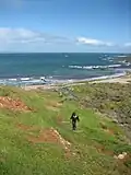 Near Victor Harbor, with Kangaroo Island visible on the left horizon.