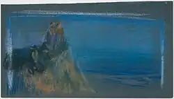High Point, pastel on gray paper (18.7 x 33&nbsp;cm)
