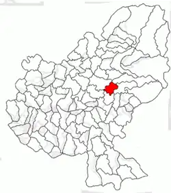 Location in Mureș County