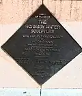 Commemorative plaque for the unveiling of the clock