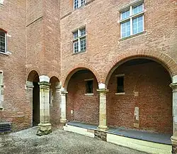 Arcaded gallery.