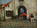 Utanför hamnfogdekontoret (1875)