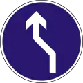 D-007 Mandatory passage straight to the left