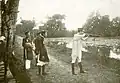 The emperor in a hunting trip at Hồ Tịnh Tâm (Tịnh Tâm lake)