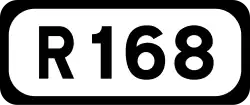 R168 road shield}}