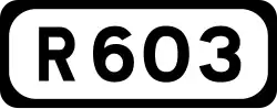 R603 road shield}}