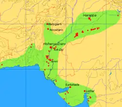 Image 11Extent and major sites of the Indus Valley Civilization of ancient India (from History of cities)