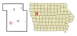 Location of Battle Creek, Iowa