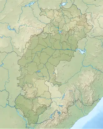 Map showing the location of Indravati National Park