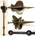 Indian shishpar (flanged mace), all-steel construction, with eight knife-edged, hinged flanges, 18th-19th century, 26&nbsp;in (660&nbsp;mm) long