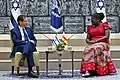Israeli President Isaac Herzog and Ghanaian ambassador Lydia Ofosua Amartey, 2022.