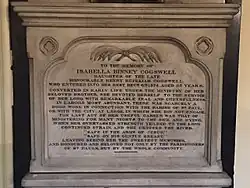 Cogswell monument to his daughter Isabella Binney Cogswell, St. Paul's Church (Halifax)