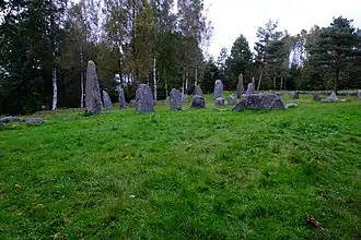 Rock settings at Istrehågan resemble a ship.: 28