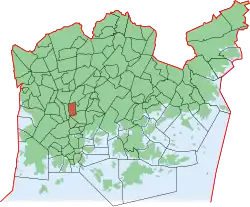 Position of Itä-Pasila within Helsinki
