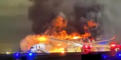 Flight 516 during the evacuation process (2 January 2024)