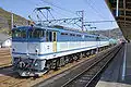 A pair of refurbished EF64-0s at Tatsuno Station in March 2009