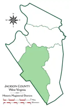 Location of Ripley District in Jackson County