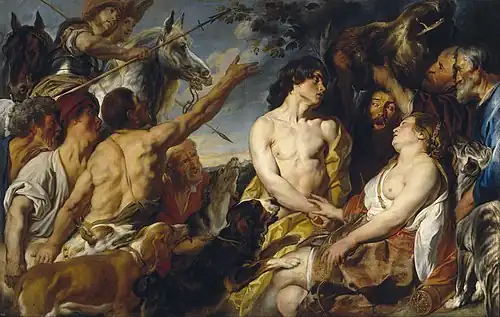 Meleager and Atalante. Jacob Jordaens (1620–1650), Museo Nacional del Prado.