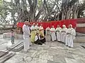 Jaina monks & devotees paying homage to the lord Rishabha