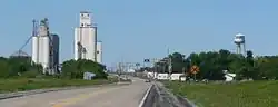 Jansen, seen from the northeast along U.S. Highway 136