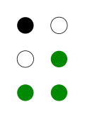 ⠵ (braille pattern dots-1356)