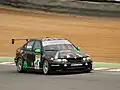 Hughes driving the Kartworld-run MG ZS at the Brands Hatch round of the 2006 British Touring Car Championship.