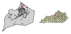 Location of Green Spring in Jefferson County, Kentucky
