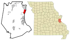 Location of Imperial, Missouri