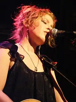 Klein singing at Rockwood Music Hall