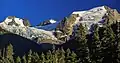 Mt. Matier and Matier Glacier (left), Slalok (right)