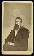 John J. Glover with "ghost" of old lady
