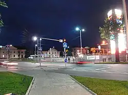 The town of Jõhvi at night