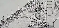 Architectural sketch by Arellano
