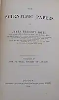 Title page of volume I of "The Scientific Papers"