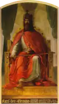 Charlemagne in the Kaisersaal of the Römer in Frankfurt, by Philipp Veit, 1852