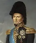 Crown Prince Charles John of Sweden, wearing the 1813 Grand Cross of the Iron Cross.