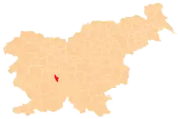 Location of the Municipality of Borovnica in Slovenia