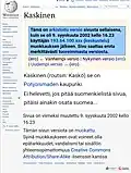 Oldest article that has survived. It's about Finnish town Kaskinen.