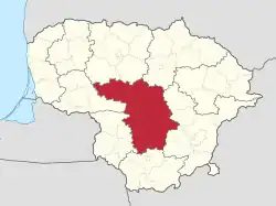 Location of Kaunas County