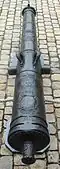 Keller 16-pounder La Curiosité. Caliber: 134&nbsp;mm. Length: 310&nbsp;cm. Weight: 1,968&nbsp;kg. 1679