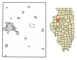 Location of Maquon in Knox County, Illinois